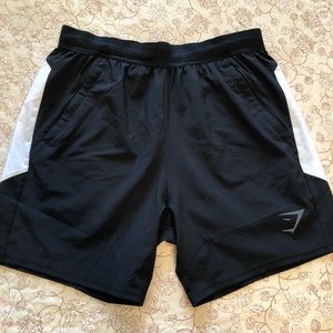 Mens Small Gymshark Shorts Black & White NWOT